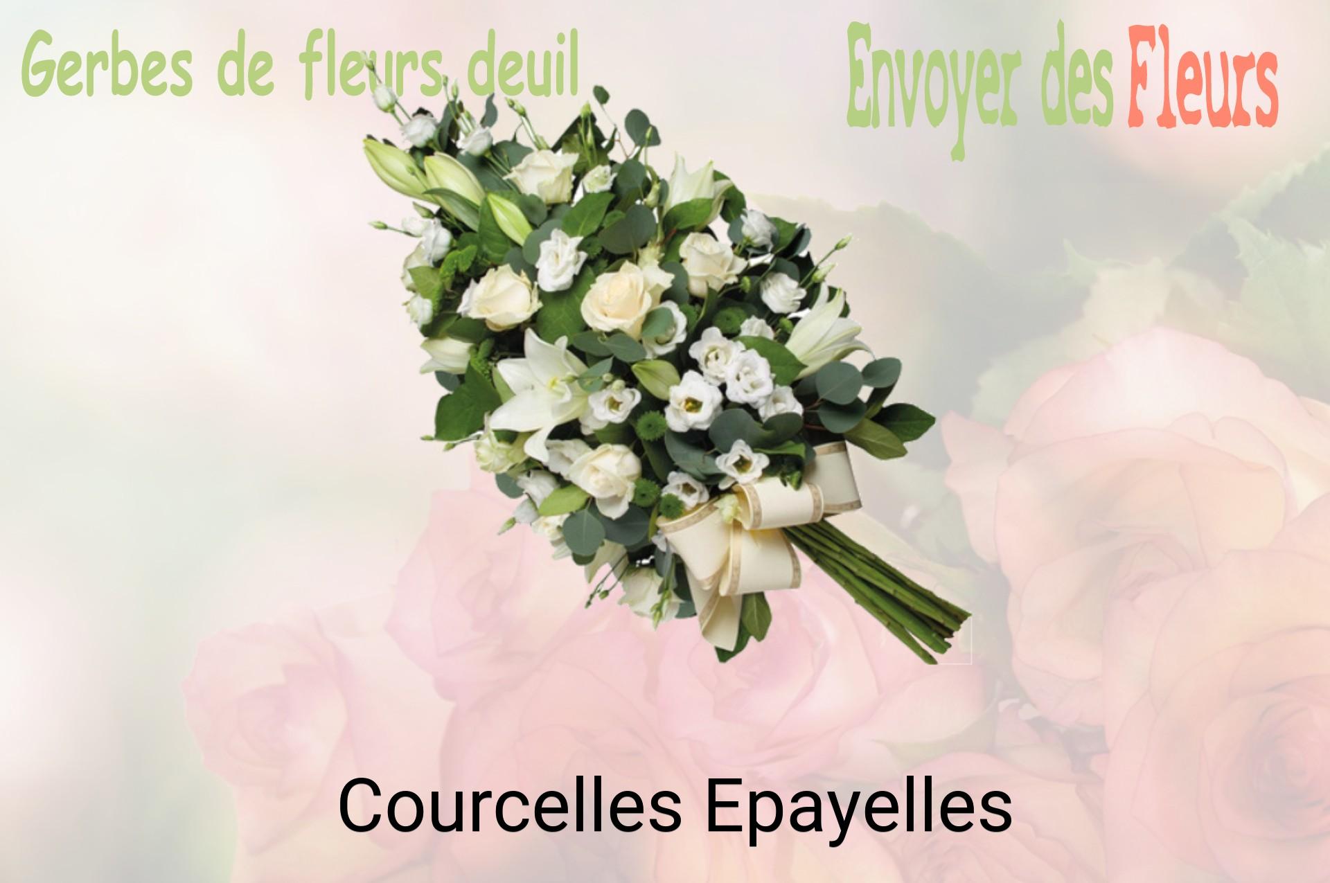 Gerbe de fleurs de deuil livrée à Courcelles-Epayelles
